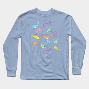 happy narwhals Long Sleeve T-Shirt